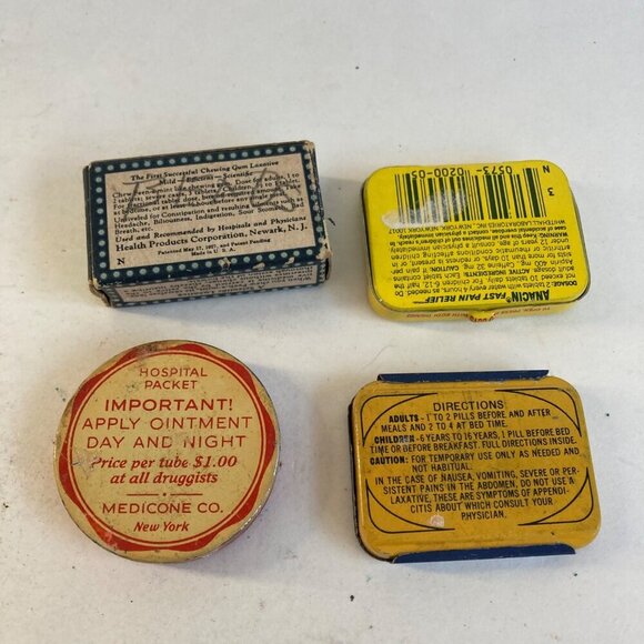 Lot 4 Vintage Medicine Tins Dr. Morse's Indian Root Pills Feen-a-mint Laxative - Picture 8 of 9